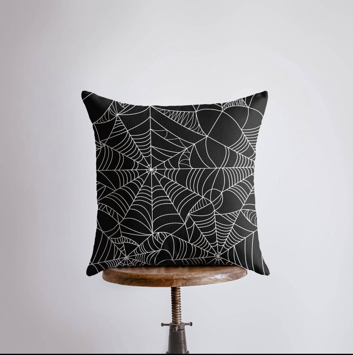 Spider Web Double-Sided Throw Pillow Cover 12" x 12"