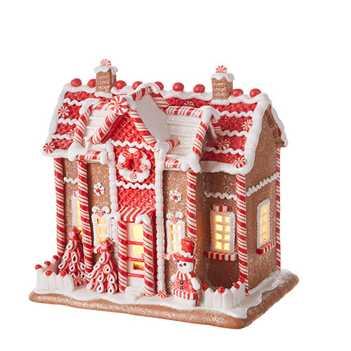 10" Lighted Candy Gingerbread House