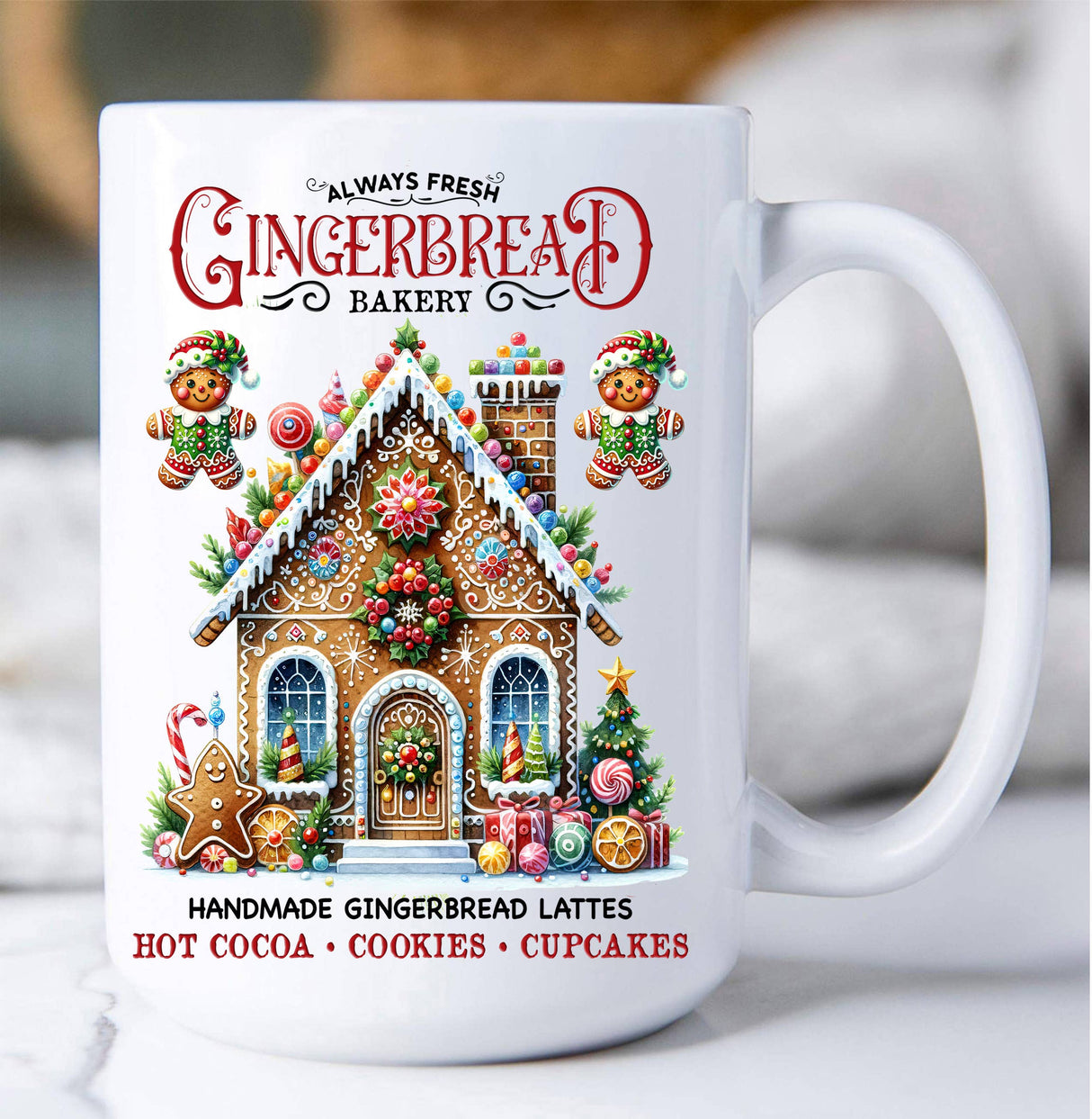 Christmas Gingerbread Bakery House Coffee Mug