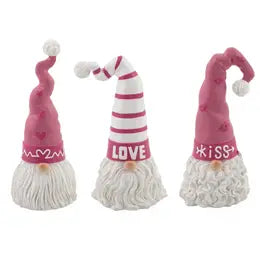 Heartfelt Gnome – Pink Resin Figurine for Weddings, Romance & Seasonal Styling