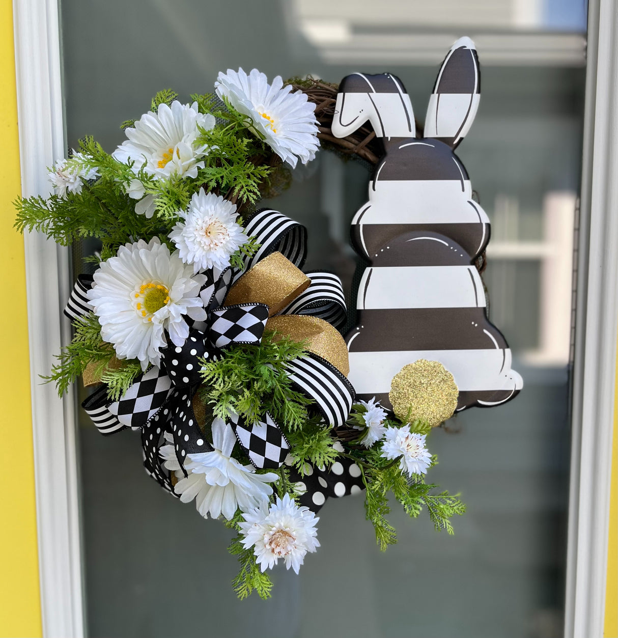 Farmhouse Bunny Grapevine Wreath