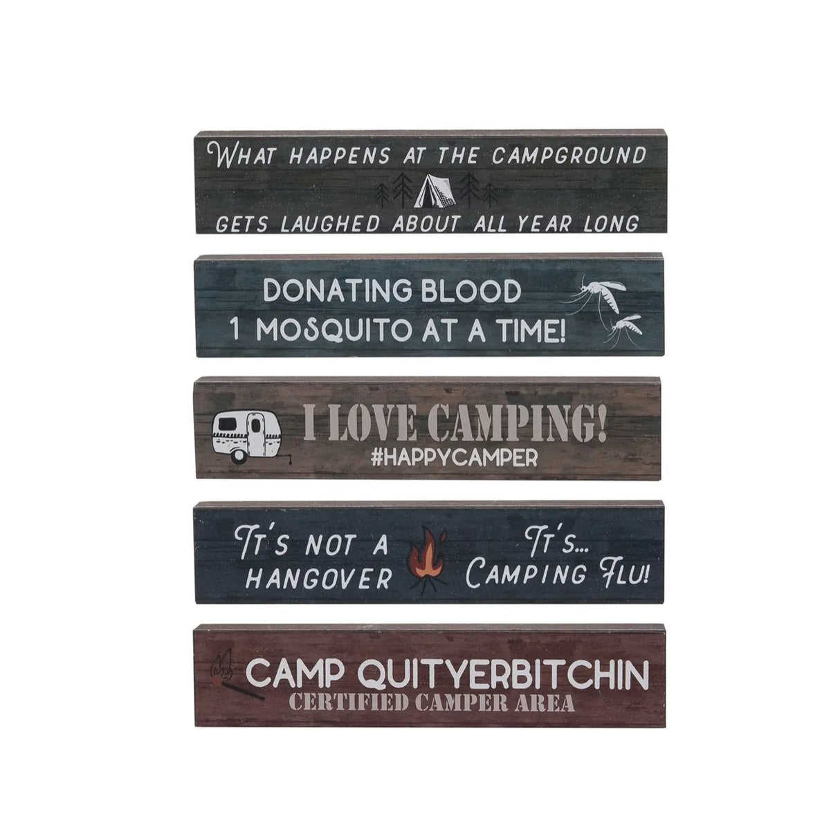 Mini Camp Signs – Individual Resin Décor Pieces