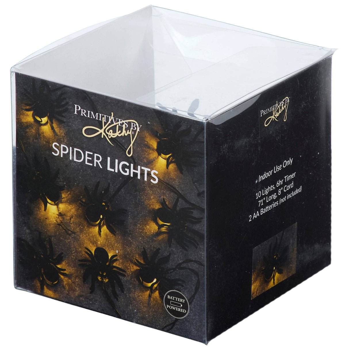 Glowing Spider String Lights – 71" Wire (Set of 10)
