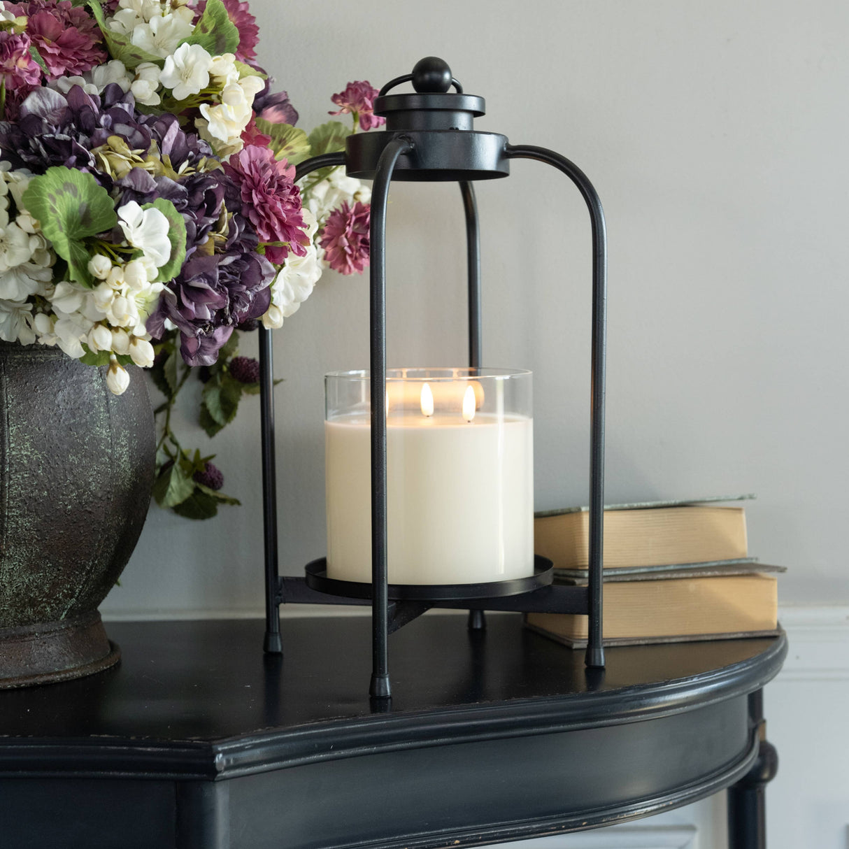 Carmen Lantern – 16.75″ Metal Candle Holder