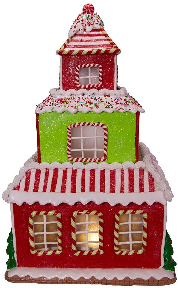 Lighted Three-Story Gingerbread House