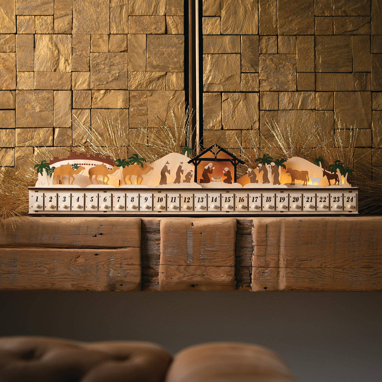 Metallic Pine Garland – 6′ Faux Garland in Gold or Champagne