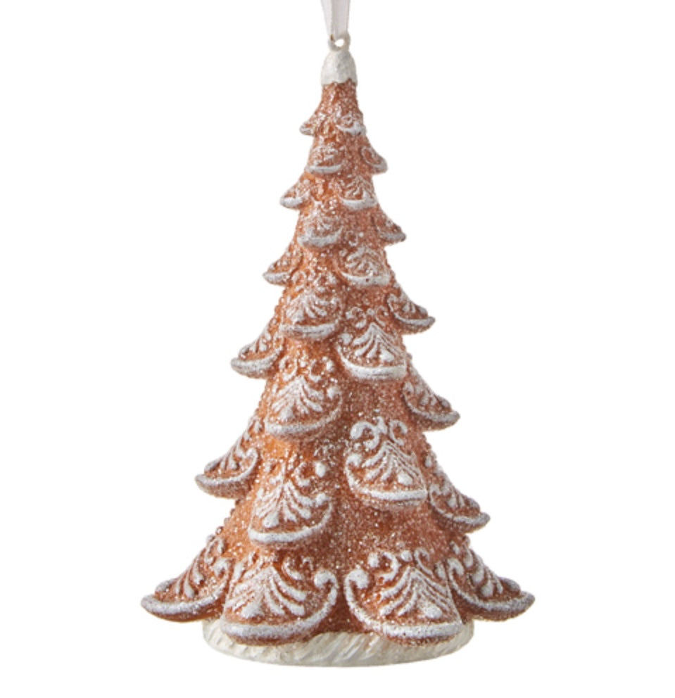 Gingerbread & Lace Tree Ornament – Set of 3