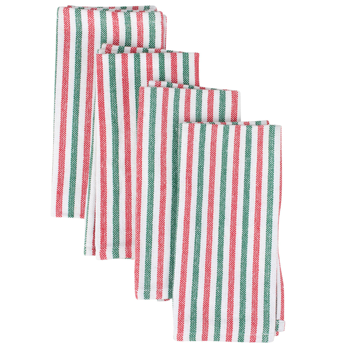 Christmas Stripe Cotton Napkin Set – 18" x 18" (Set of 4)