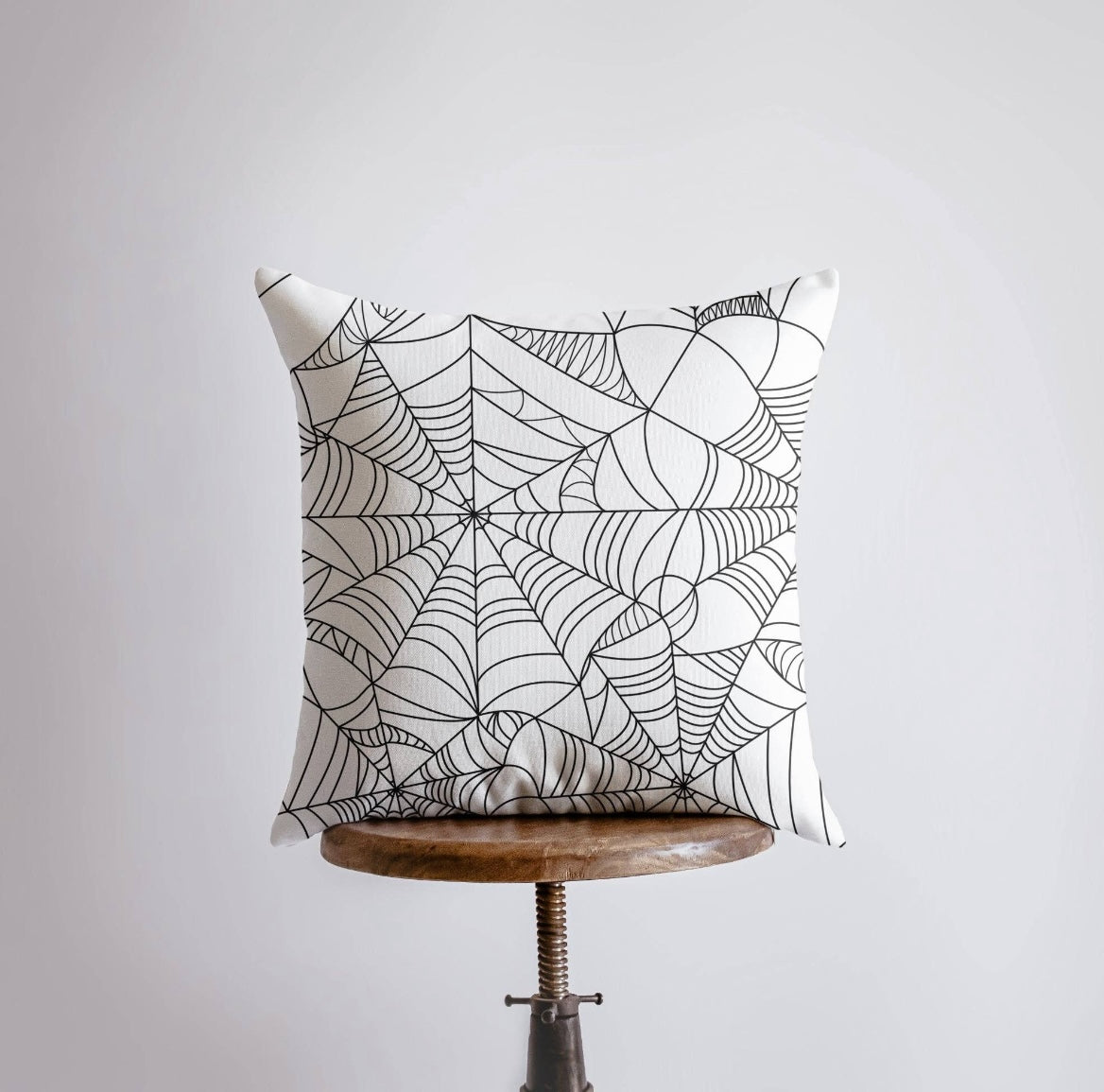 Spider Web Double-Sided Throw Pillow Cover 12" x 12"