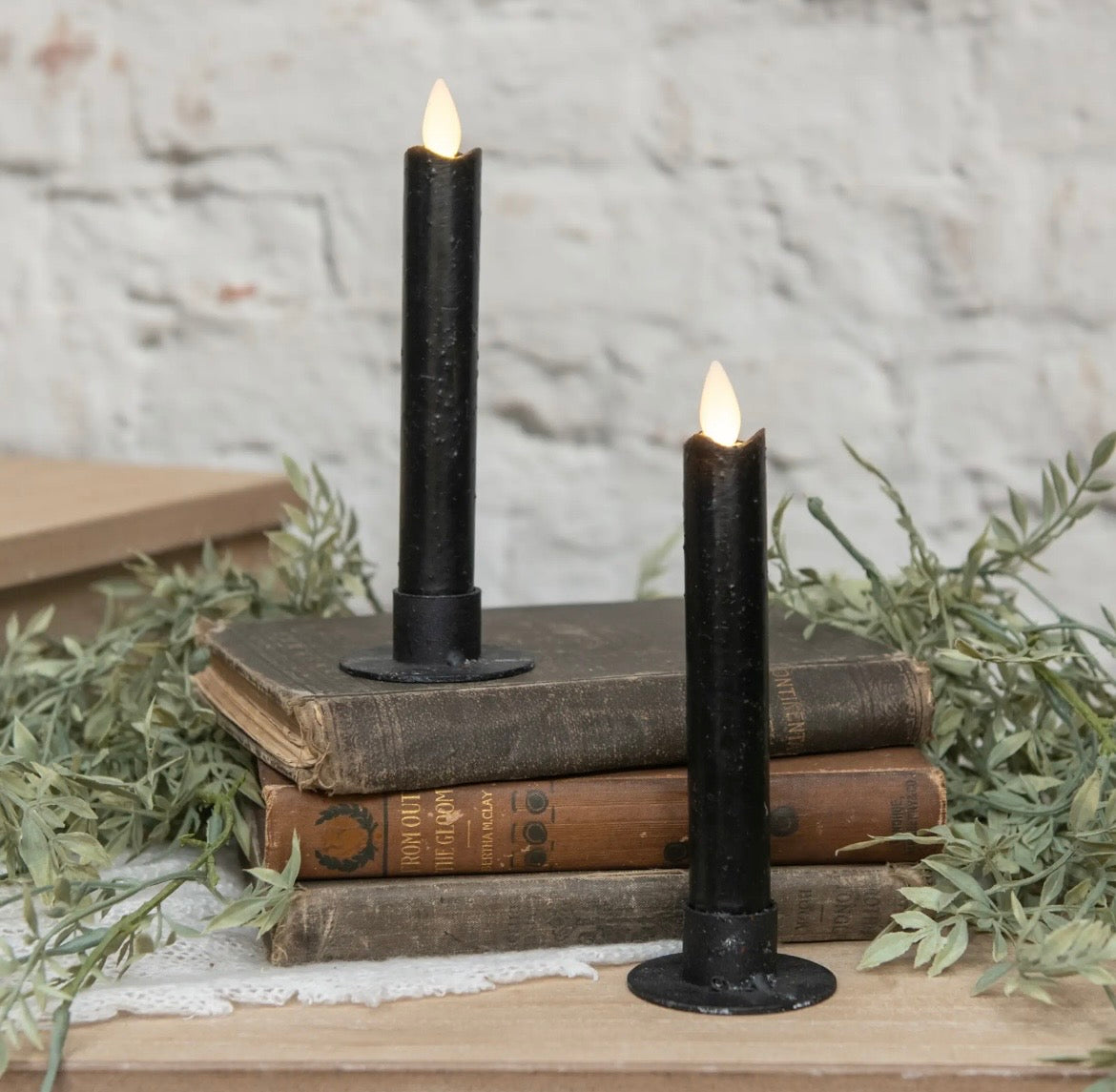 Black Taper Candles – Elegant Accent for Farmhouse, Gothic & Holiday Décor