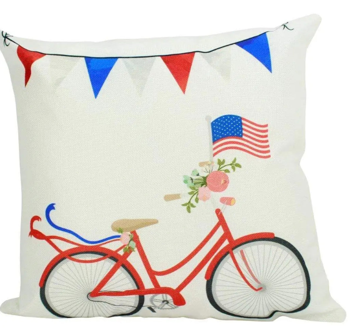 Fourth of July Bike Pillow – 10x10 by UniikPillows