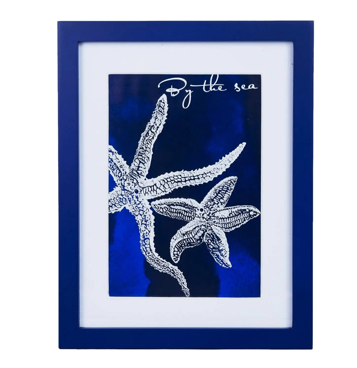 Blue Framed Beachcombers Coastal Life – Seahorse & Starfish Framed Wall Art – Set of 2