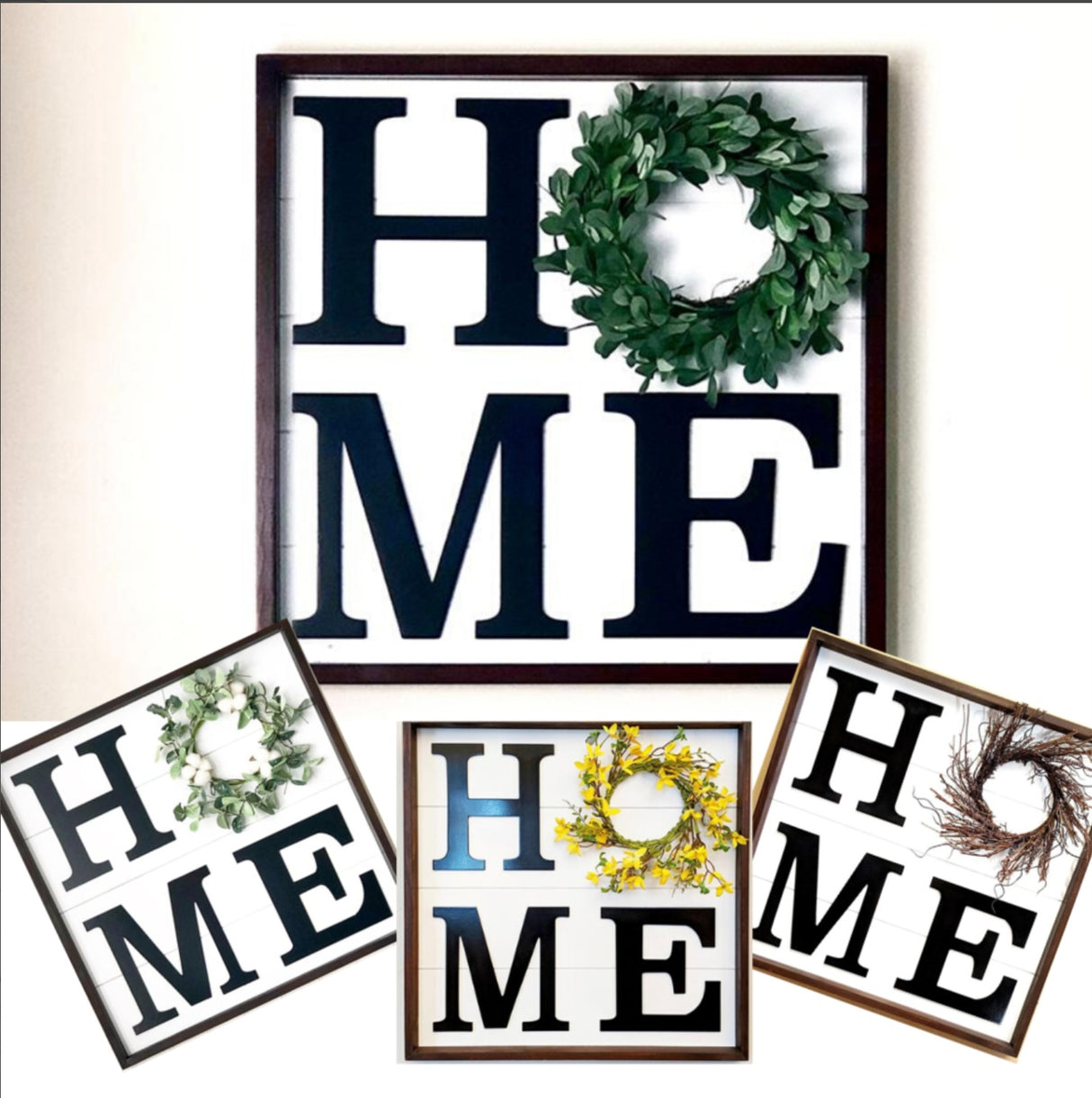 Foundations Decor Home Board with Wreath