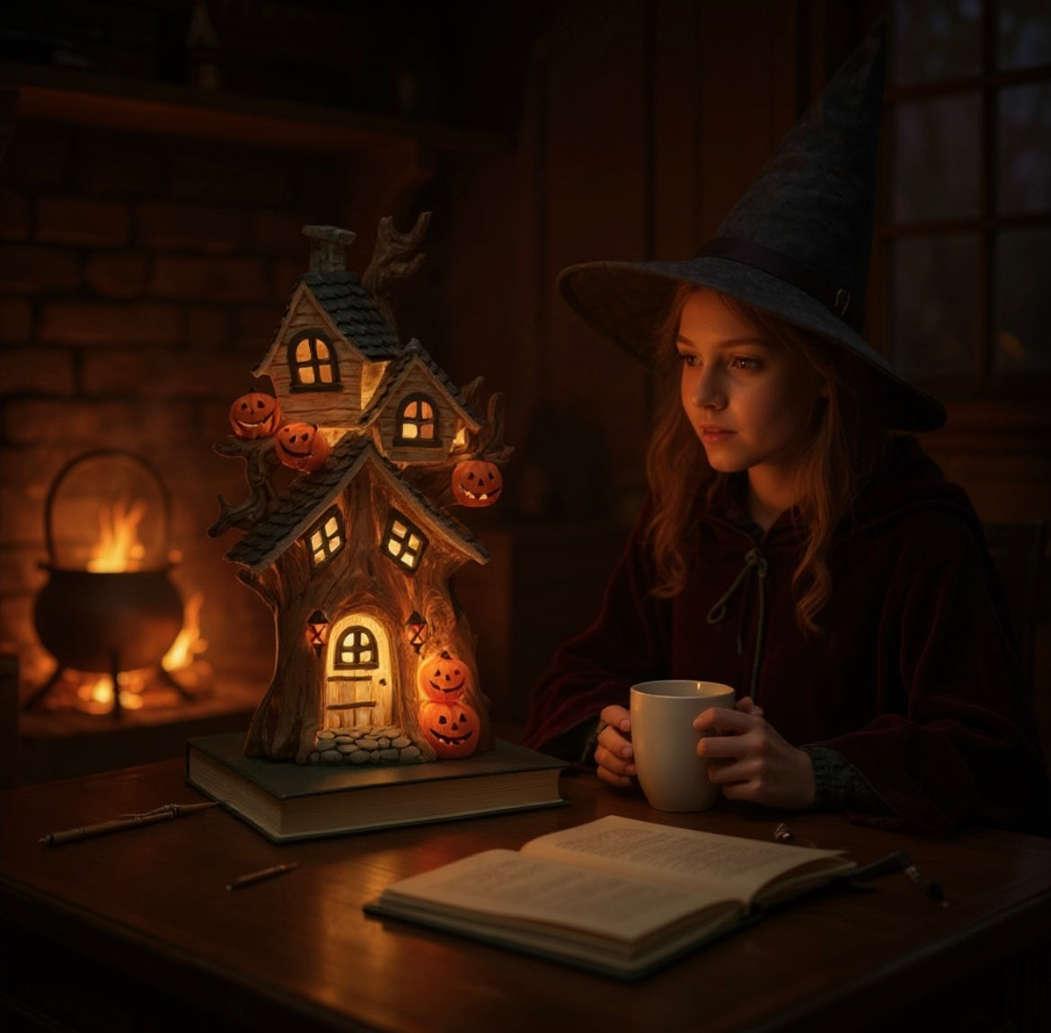 Haunted Manor with LED Lights