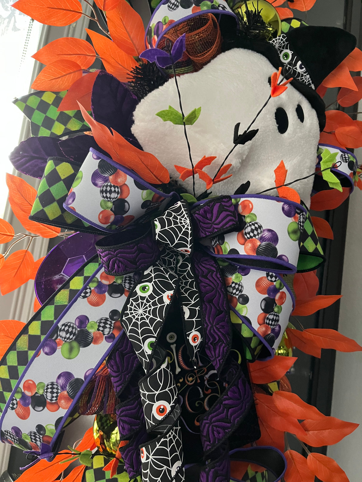 Halloween Door Swag – “Trick or Treat” Ghost Edition
