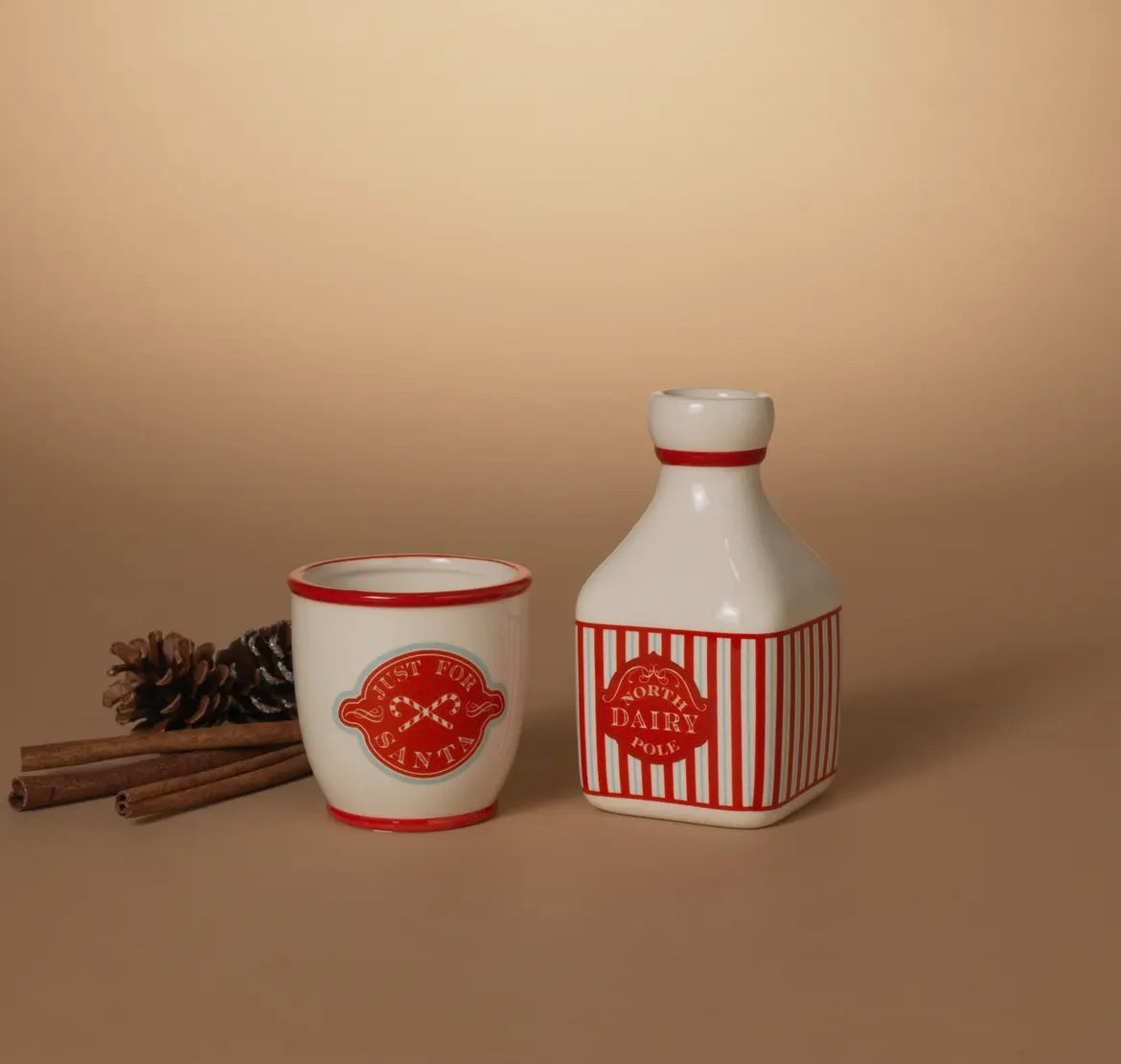 Ceramic Milk Jug and Cup Set