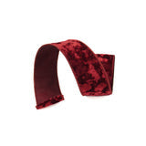 Silky Velvet Ruby Ribbon – 2.5" Wired Luxe Trim by Farrisilk