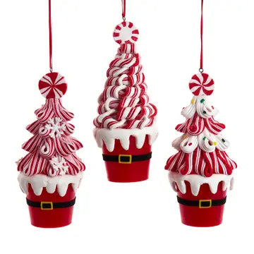 Candy Swirl Trees in Santa Buckets