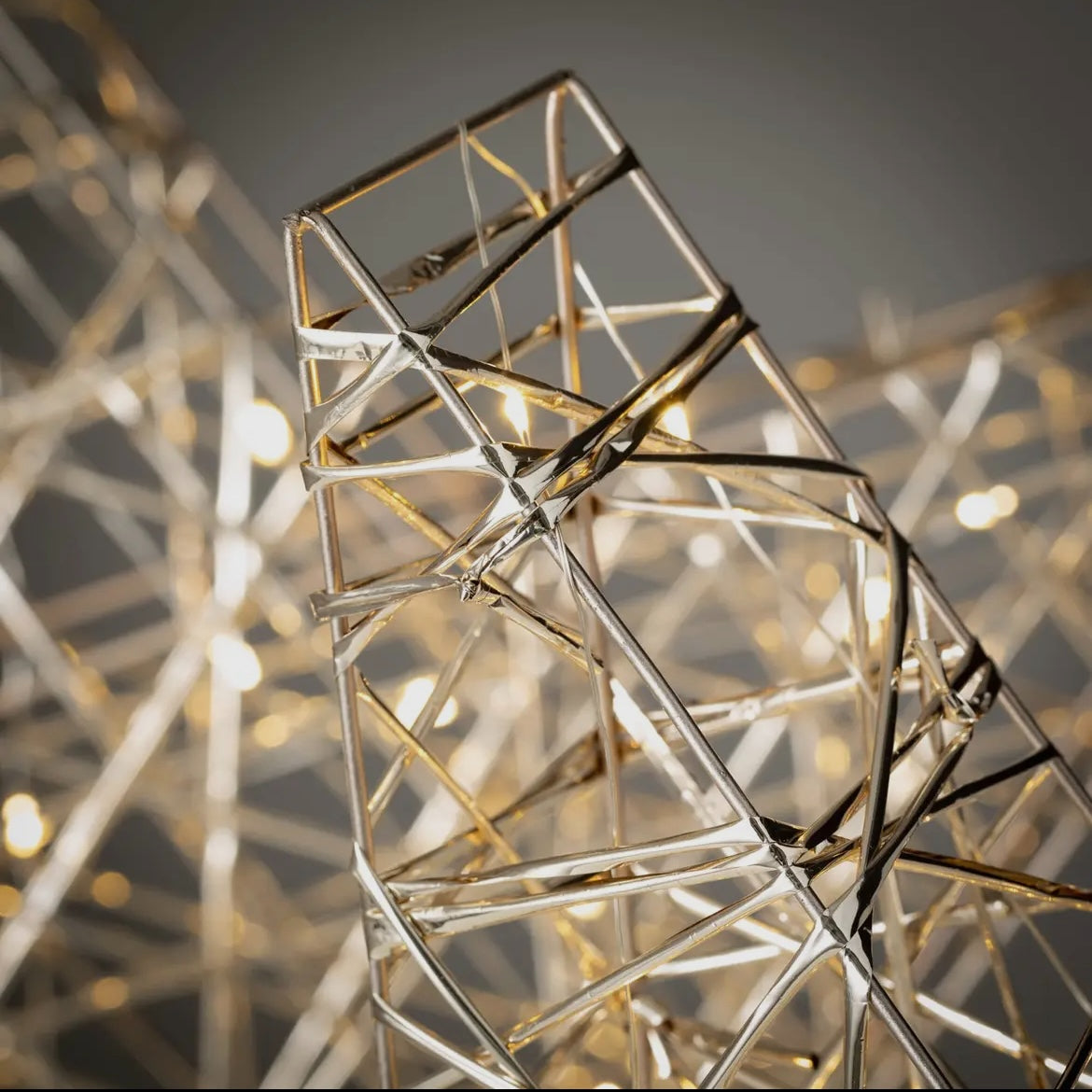 Lighted Metal Star Set of 2 – Gold or Silver | Indoor/Outdoor LED Holiday Accent