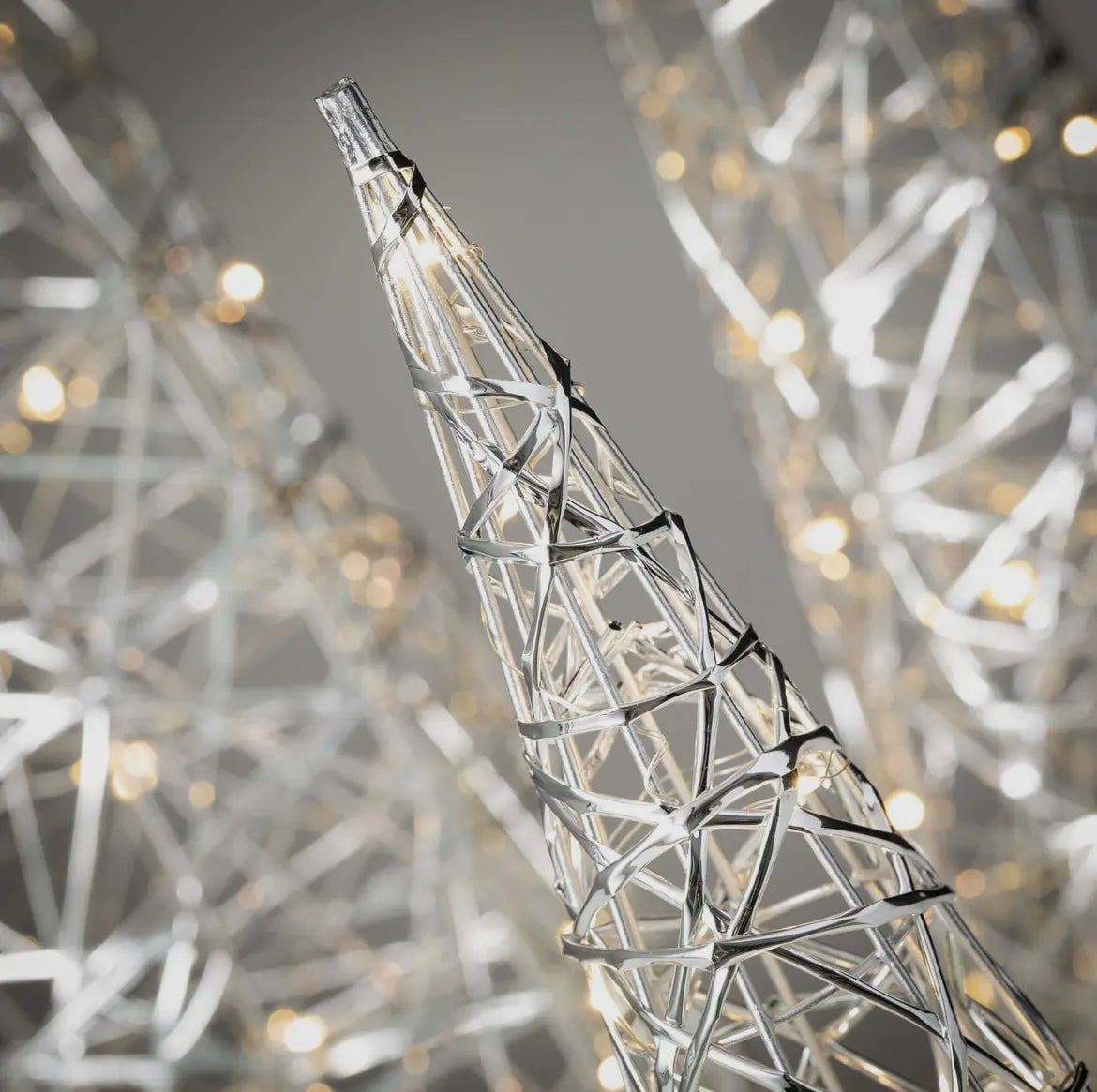 Lighted Cone Tree Set – Gold or Silver