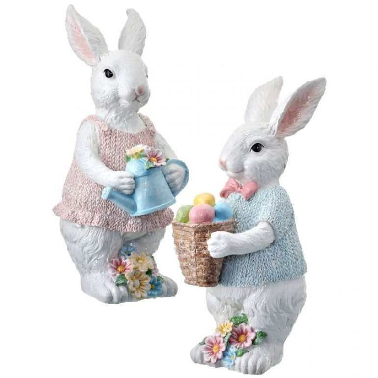 Pastel Garden Bunny Figurines – Girl or Boy