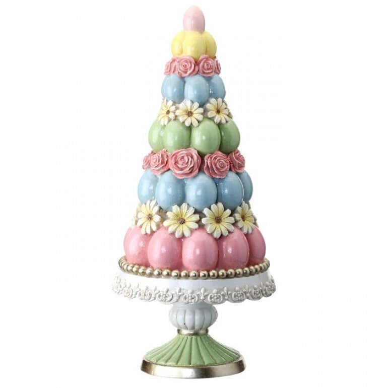 Easter Egg Tree on Pedestal – Spring Centerpiece Accent