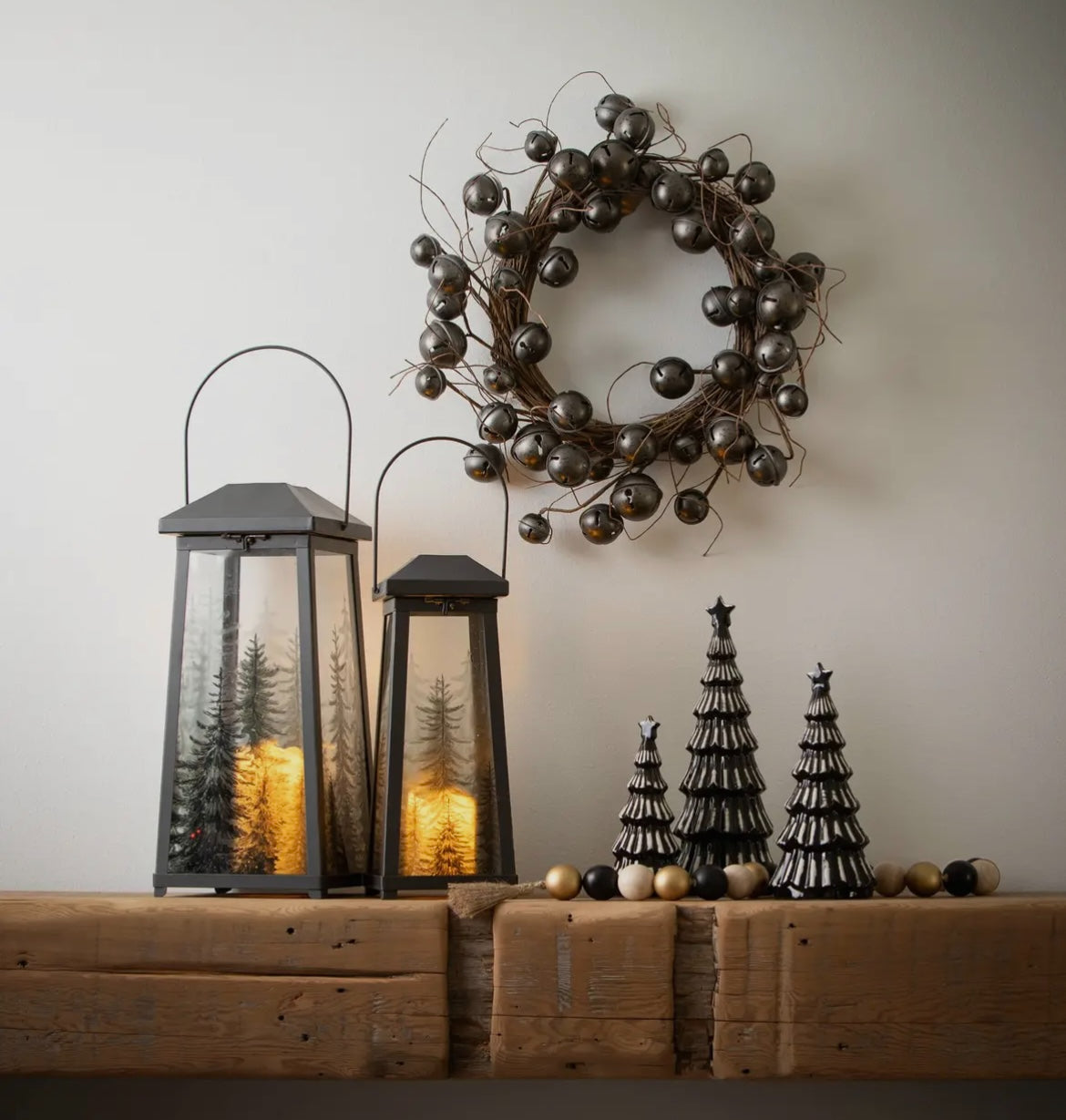 Modern Black Christmas Trees Set of 3