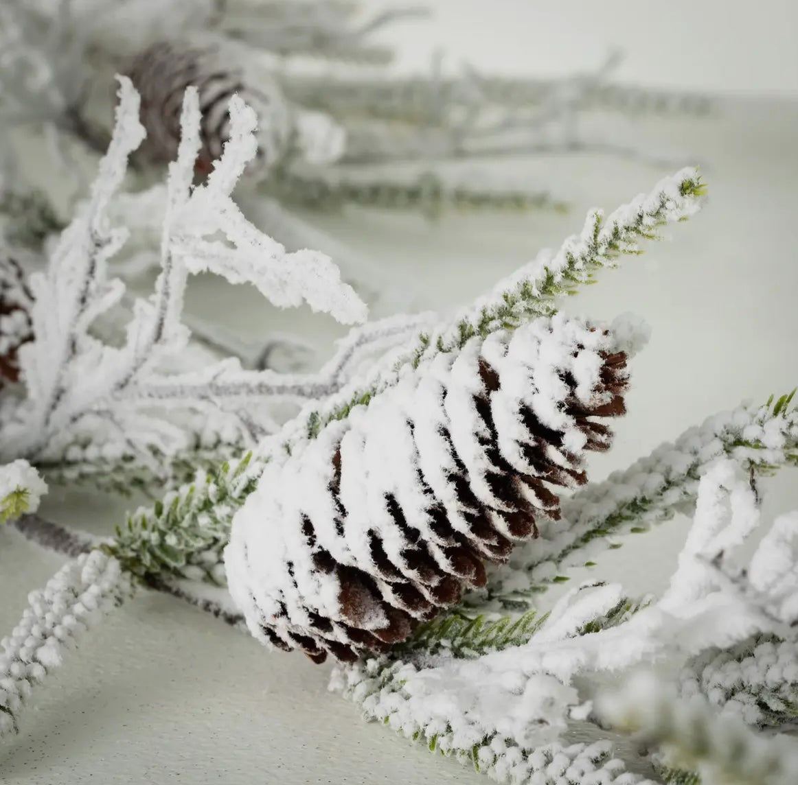 Flocked Pencil Pine & Twig Garland – 6ft | Whisper of Winter Woods