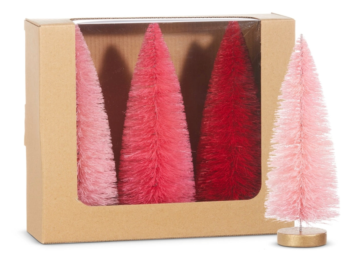 Pink Bottle Brush Trees – Set of 3