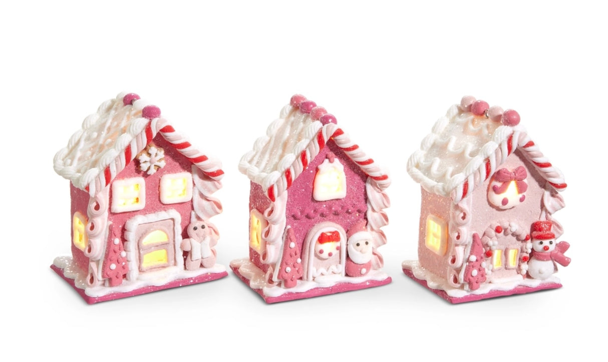 Pink Clay Dough Christmas Gingerbread House – Gingerbread, Santa, or Snowman with Timer