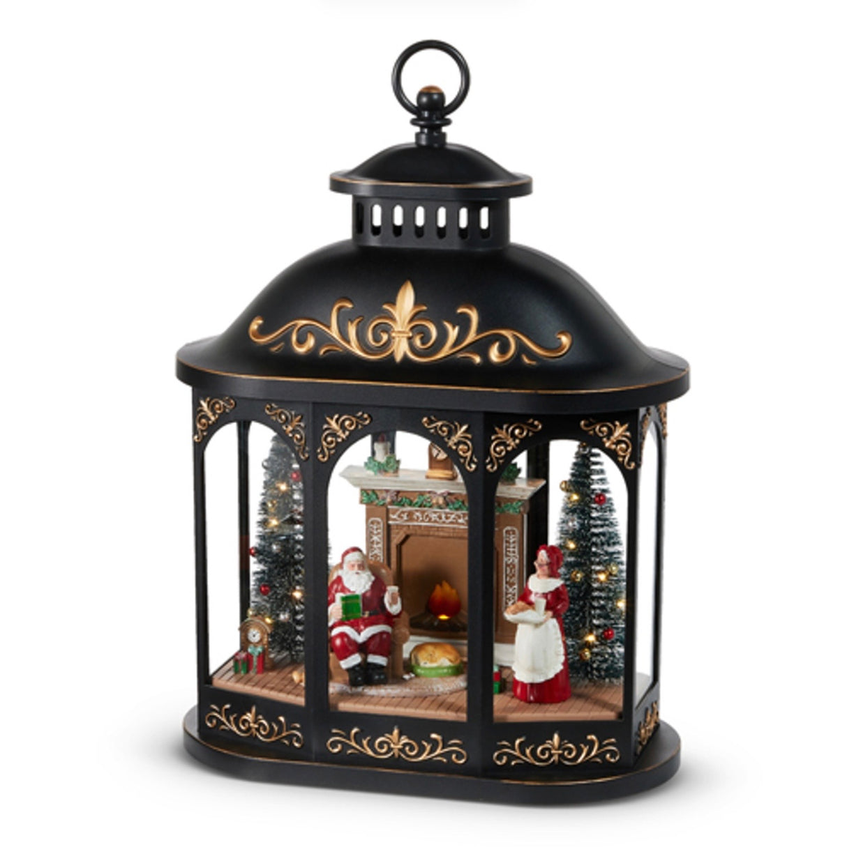 17.25″ Lighted Resting Santa Lantern
