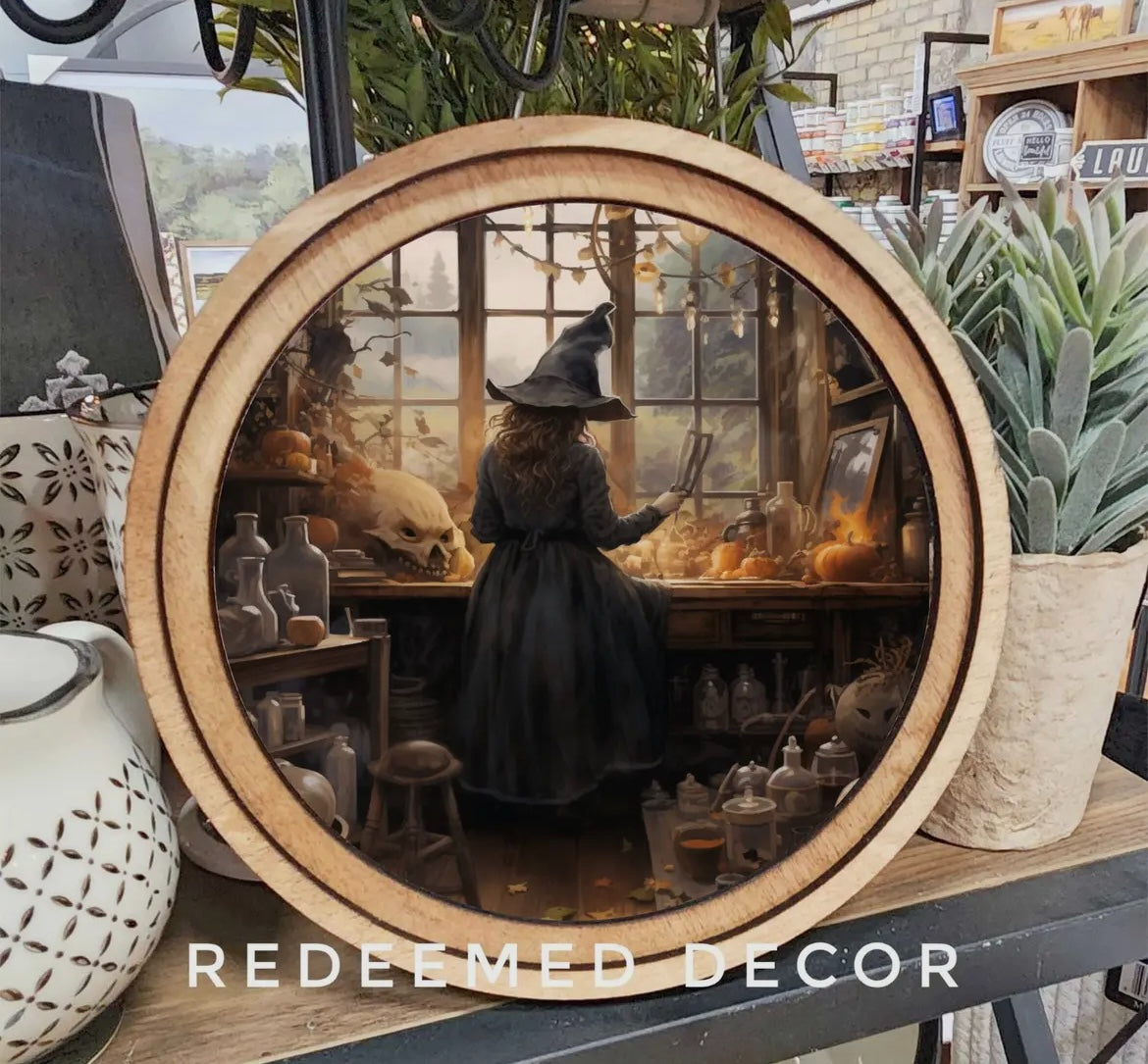 Potions & Possibilities: The Witch’s Workroom Framed Art