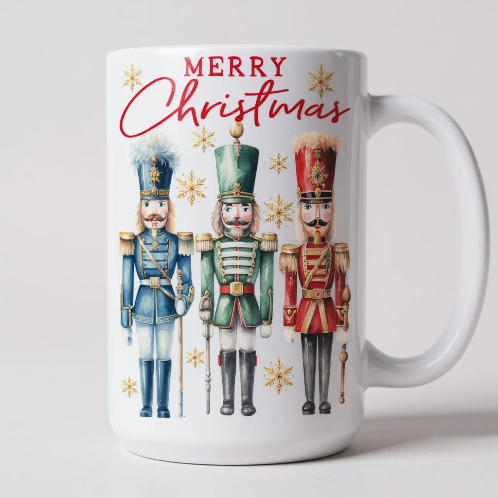Merry Christmas Holiday Nutcrackers Coffee Mug