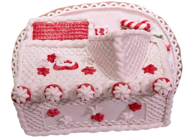 Santa & Mrs. Claus Gingerbread House – 9" Claydough Tabletop Accent by Kurt Adler