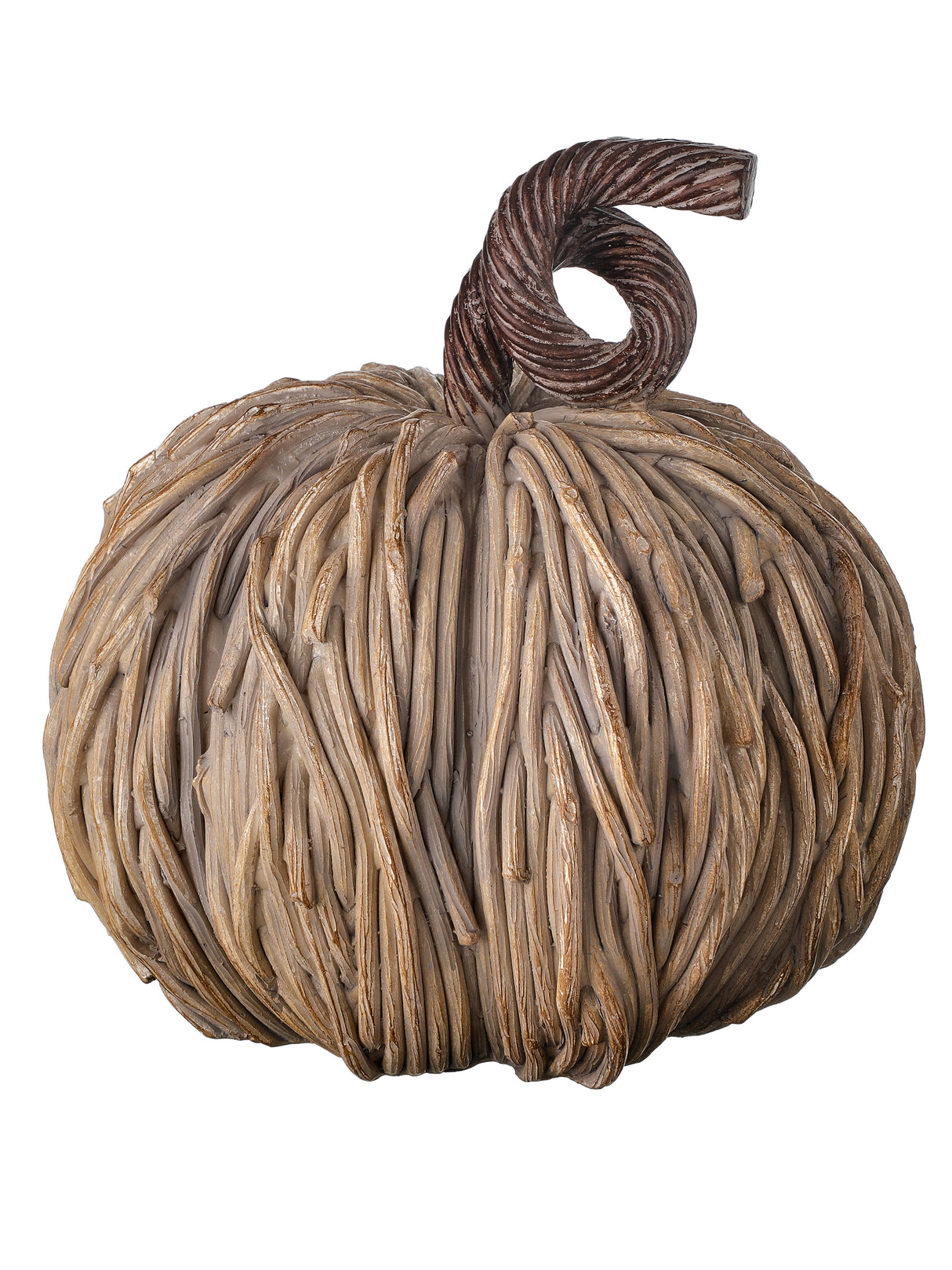Faux Grapevine Resin Pumpkin – 8"