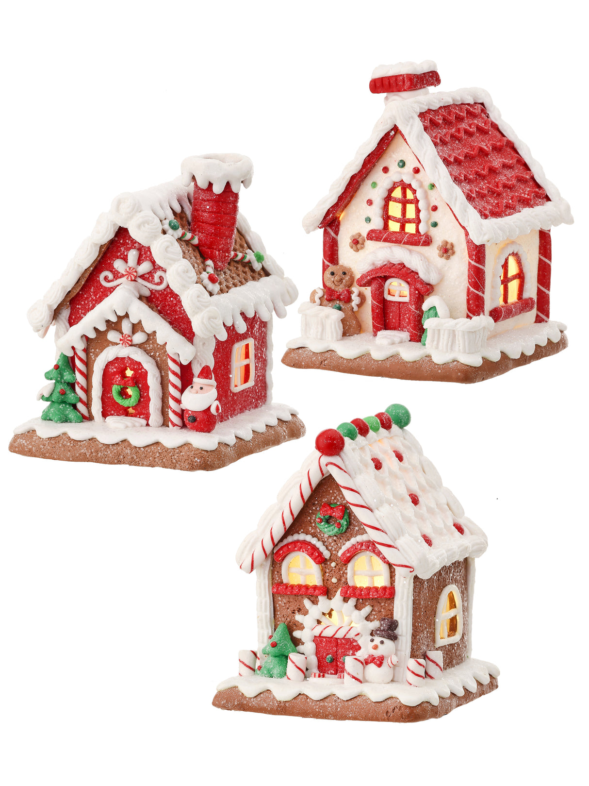Candy Cookie Gingerbread House – 6″ LED Holiday Accent
