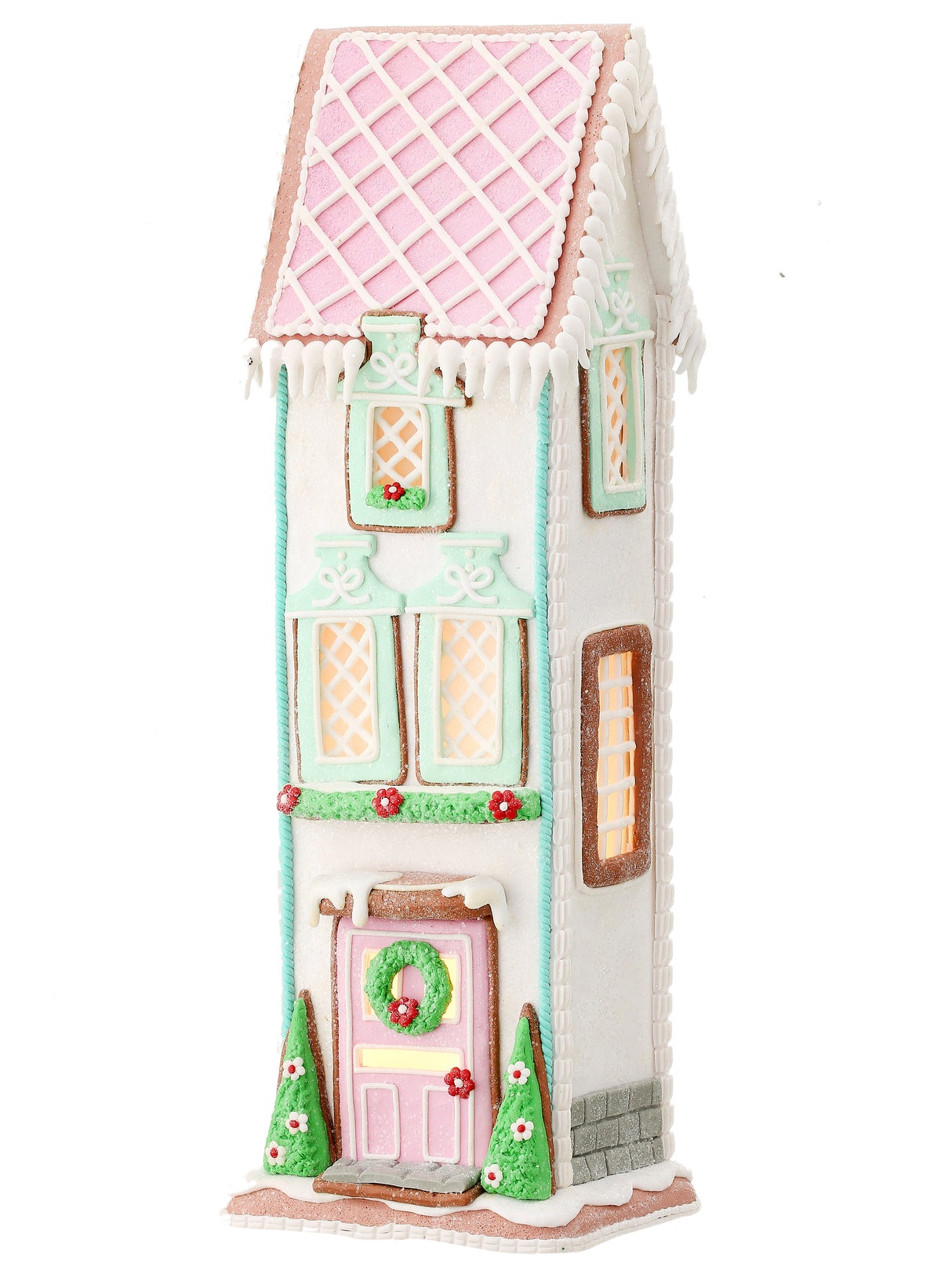 Gingerbread Candy Condo House – 16.5" Pastel Light-Up by Regency International