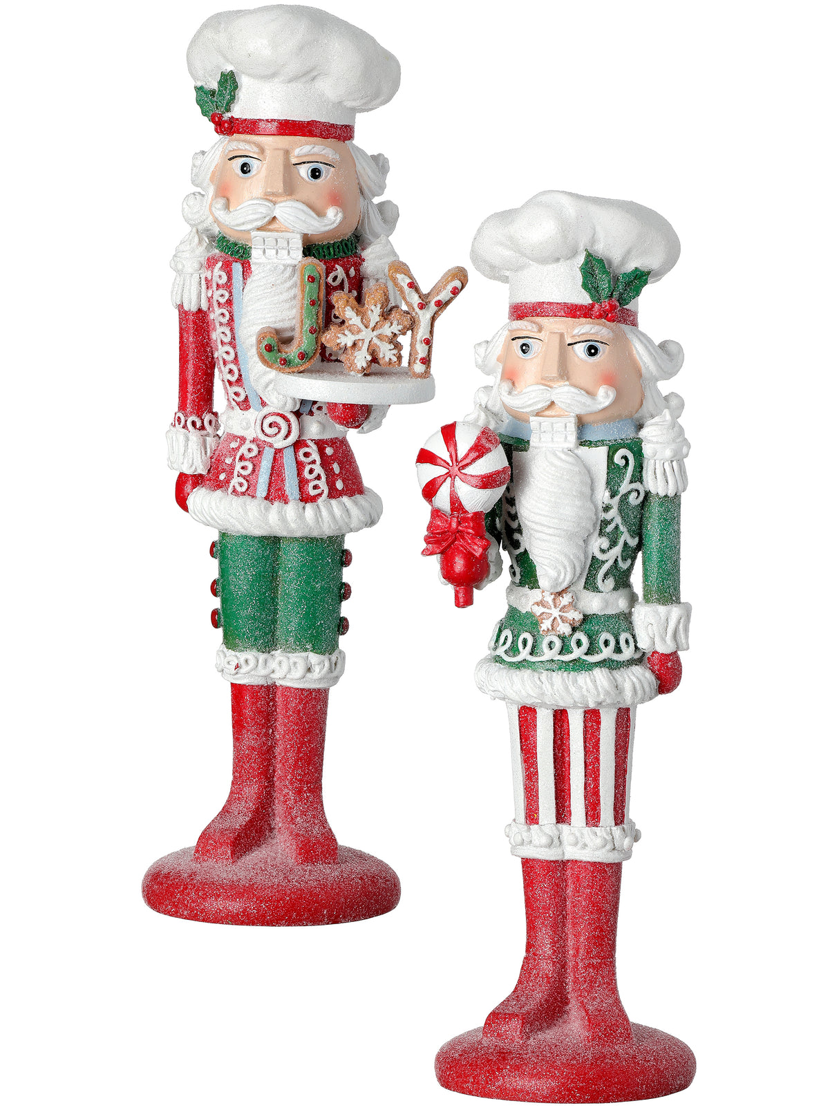 Red and Green Candy Nutcracker Chef
