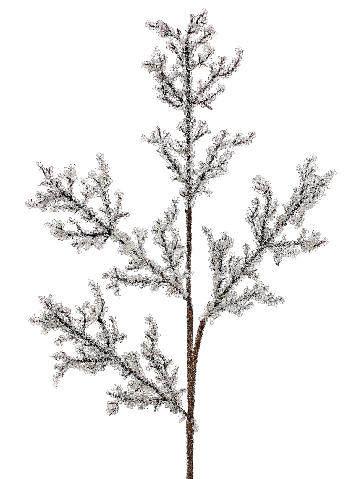 30″ Winter Icy Branch Spray – Wired Frosted Stem for Christmas Trees, Garlands & Winter Decor