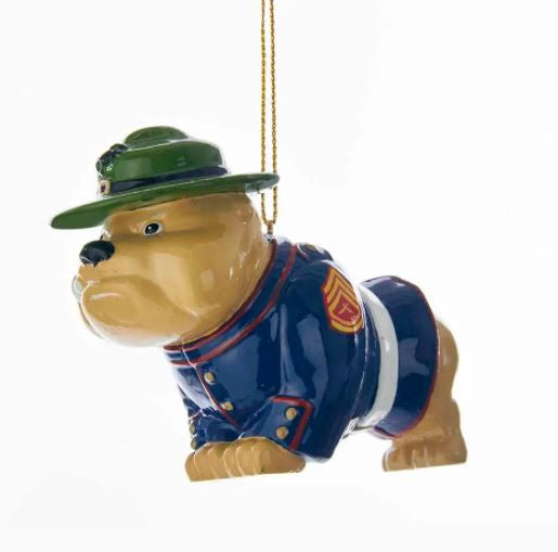 Marine Bulldog Ornament by Kurt Adler