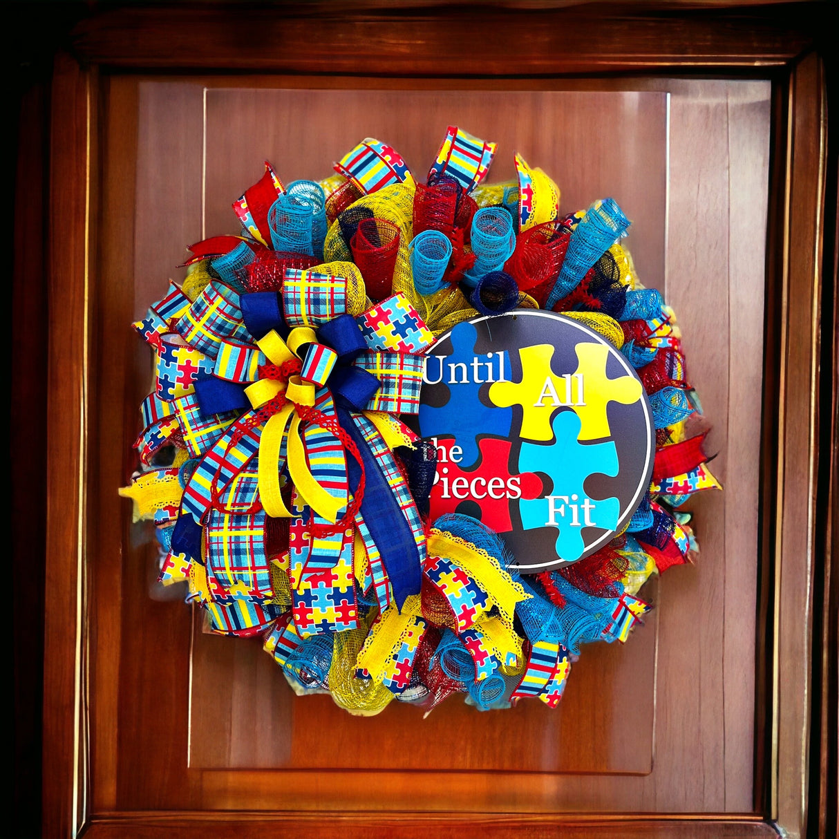 Until All The Pieces Fit Autism Wreath