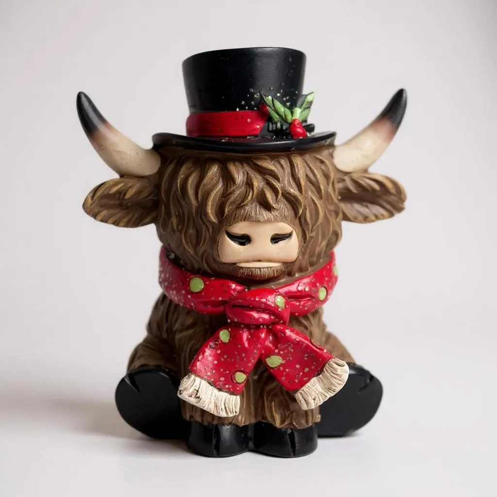 The Yuletide Pair A Laurel Lane Highland Cow Pair