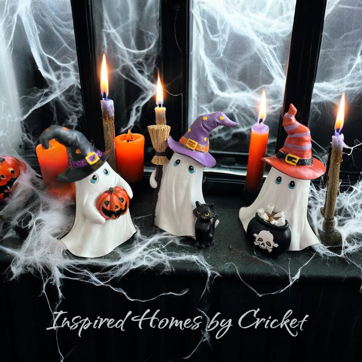 Trick-or-Treat Ghost – Resin Halloween Figurine Accent