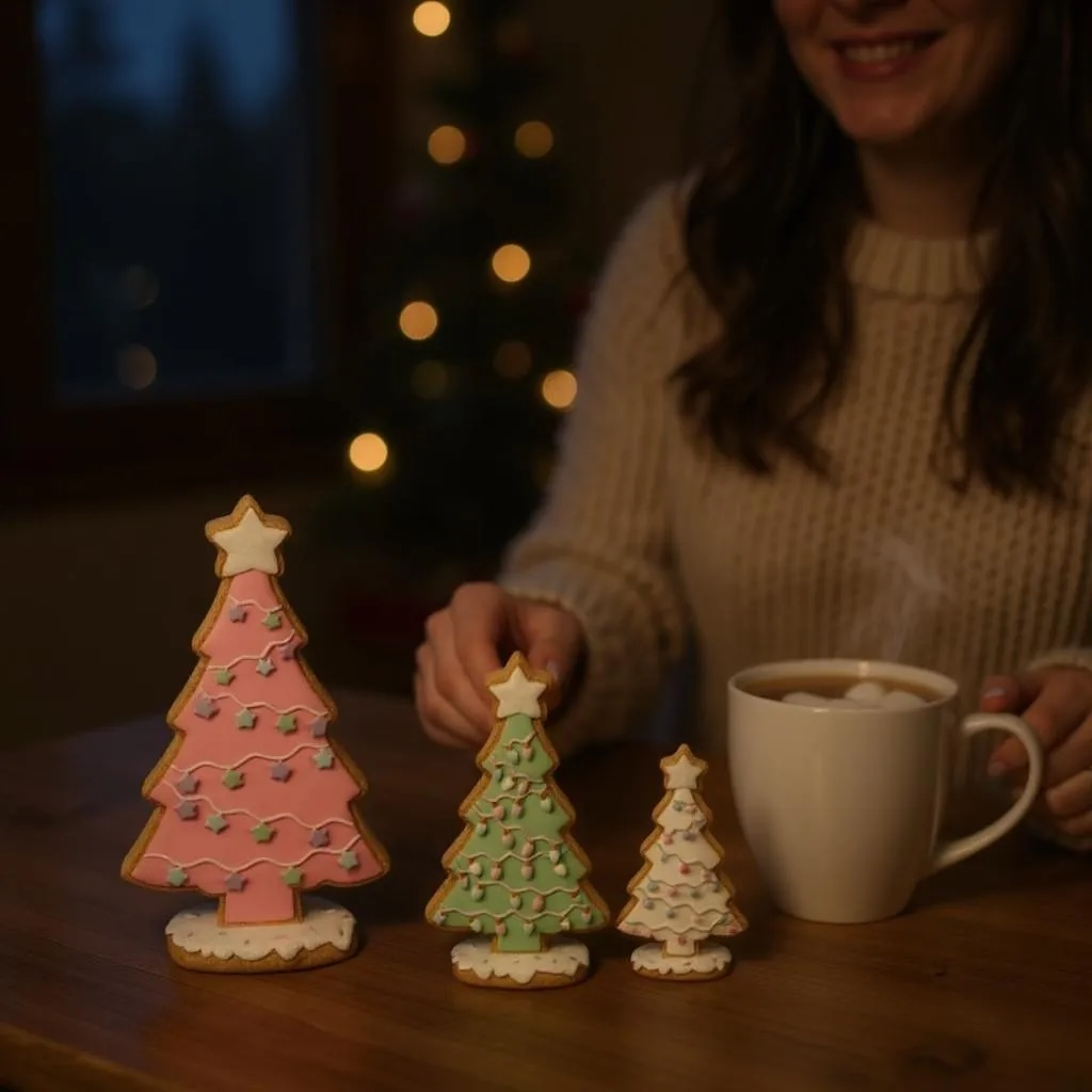 Pastel Gingerbread Tree Set