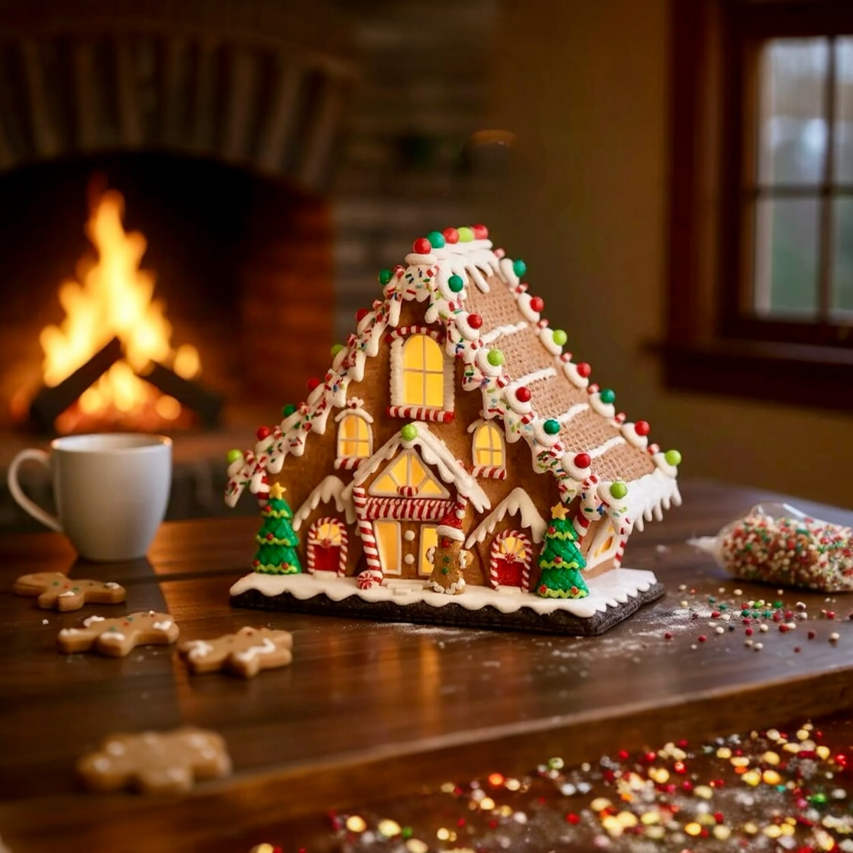 Gingerbread Lighted Lodge