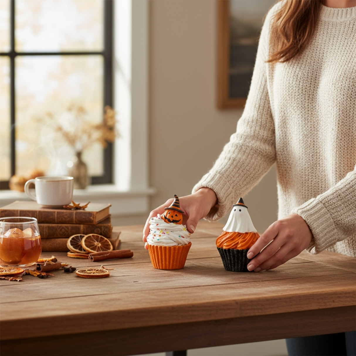 Halloween Faux Cupcake – Ghost, Pumpkin, or Bat
