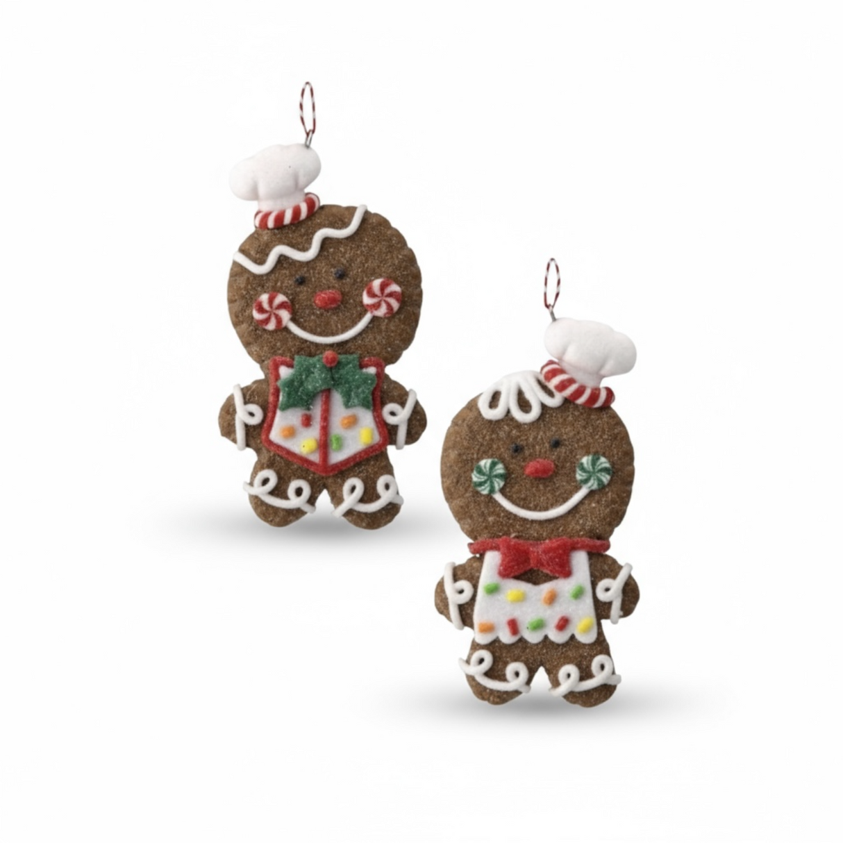 Gingerbread Boy Chef Ornaments