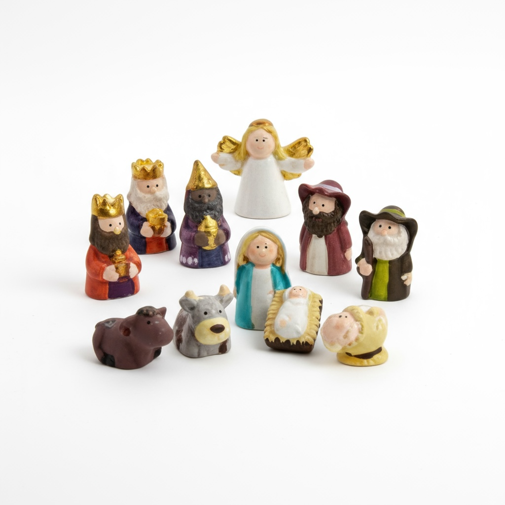 Claydough Nativity Set – 11-Piece by Kurt Adler