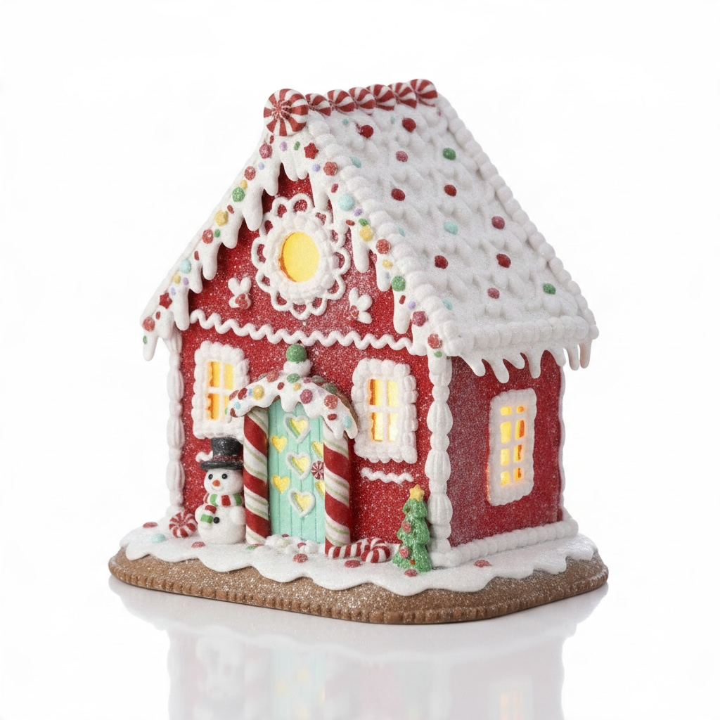 8.5" LED Candy Cane Lane House