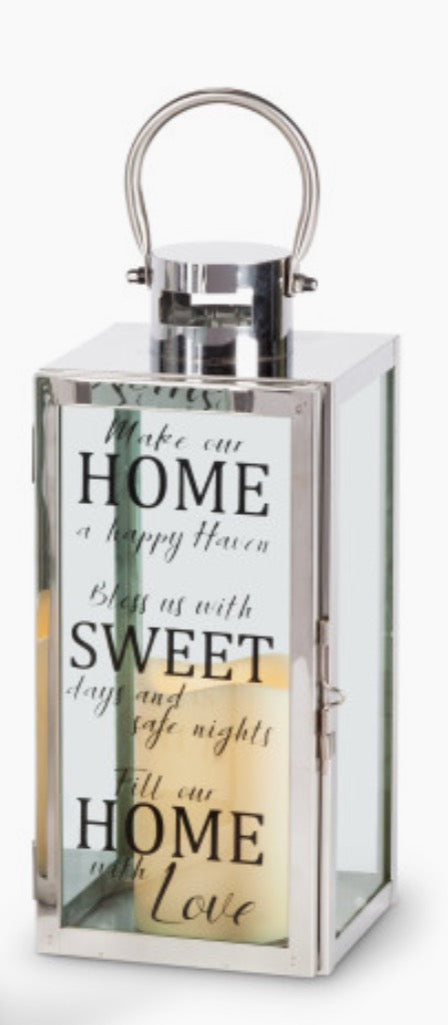 Home Sweet Home Lantern – “Make Our Home a Happy Haven” LED Lantern
